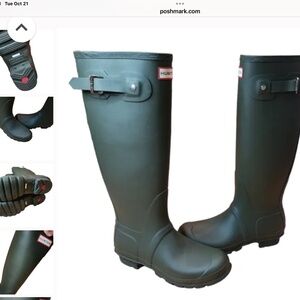 Hunter Huntress Field Boot Green Olive Size 9